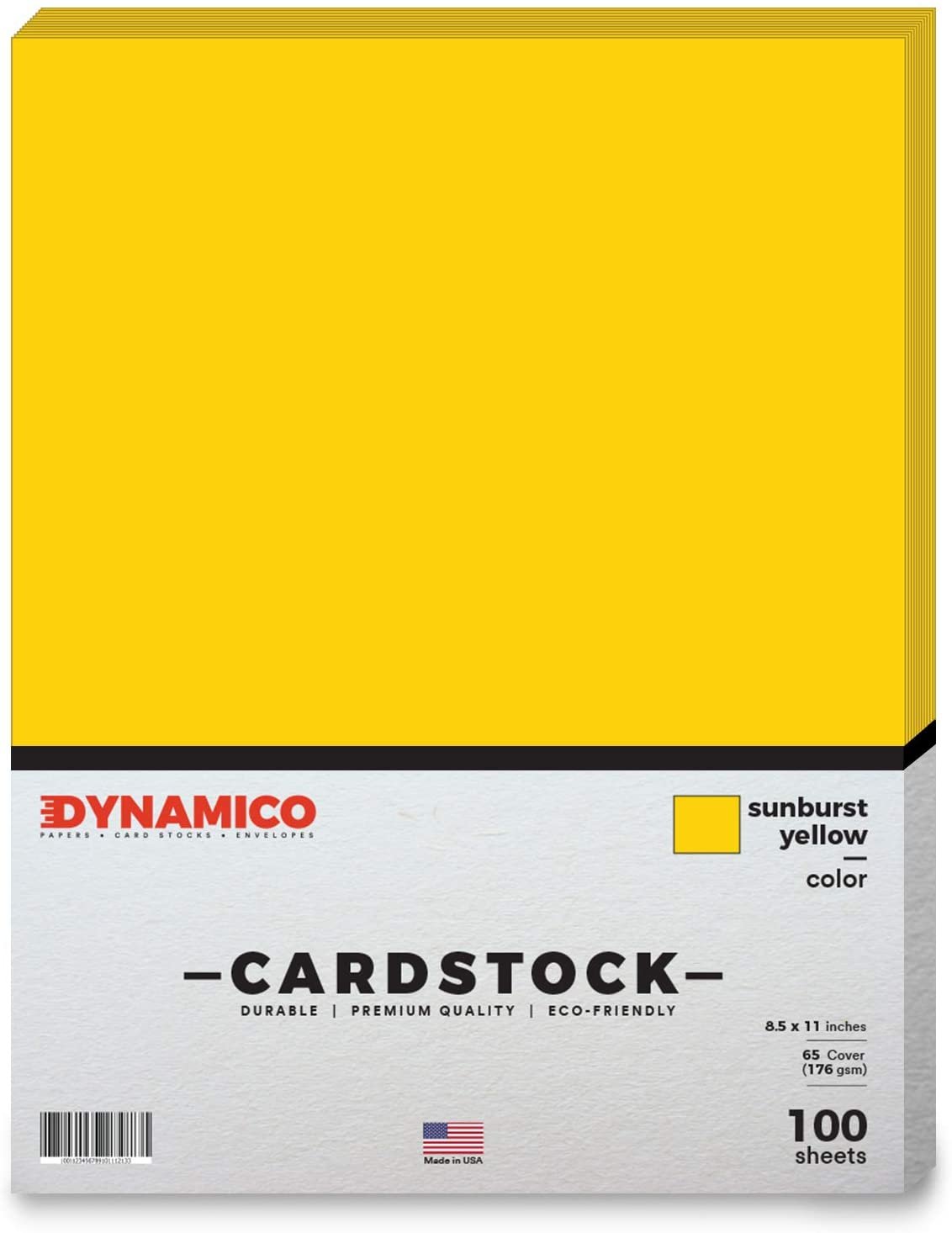 Sunburst Yellow Cardstock Paper – 8 1/2 x 11 Medium Weight 65 lb (175 Gsm) Cover Card Stock - for Cards, Invitations, Brochure, Award, and Stationery